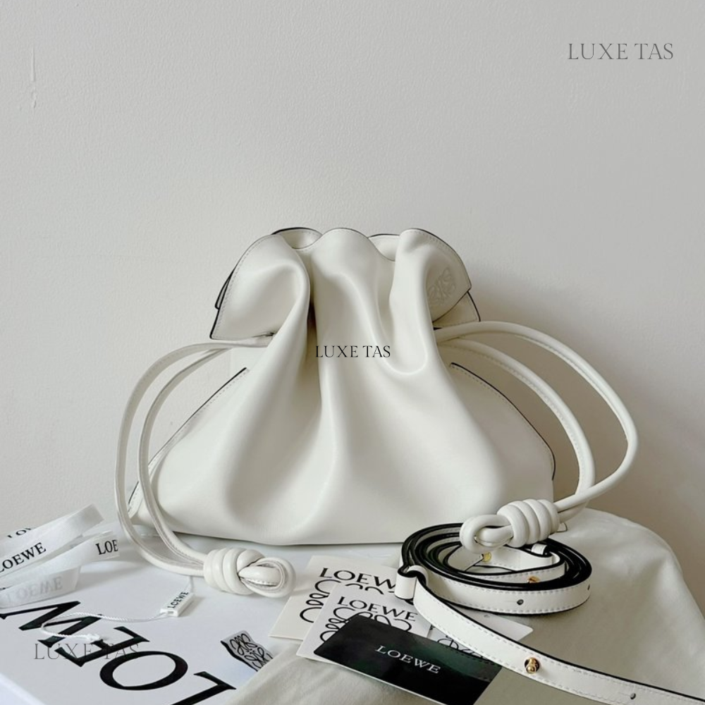 Angora Flamenco Clutch In Nappa Calfskin Leather Crossbody Bag for Women