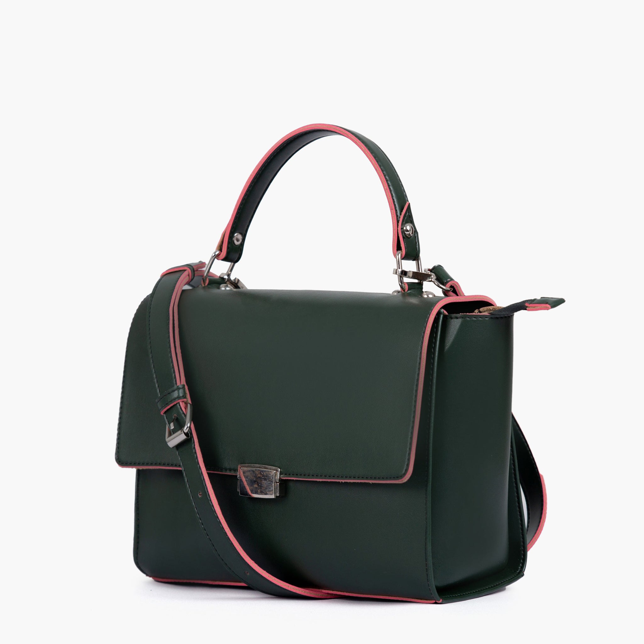 Army green mini messenger bag