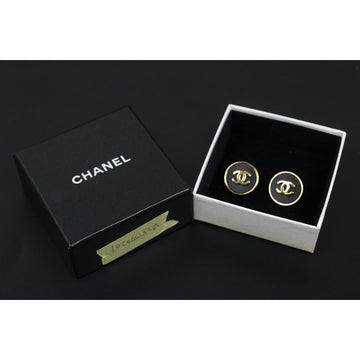 Very Good ( Rank A) ?CHANEL Coco Mark Round Earrings Made In 2002 Year ?V25070201