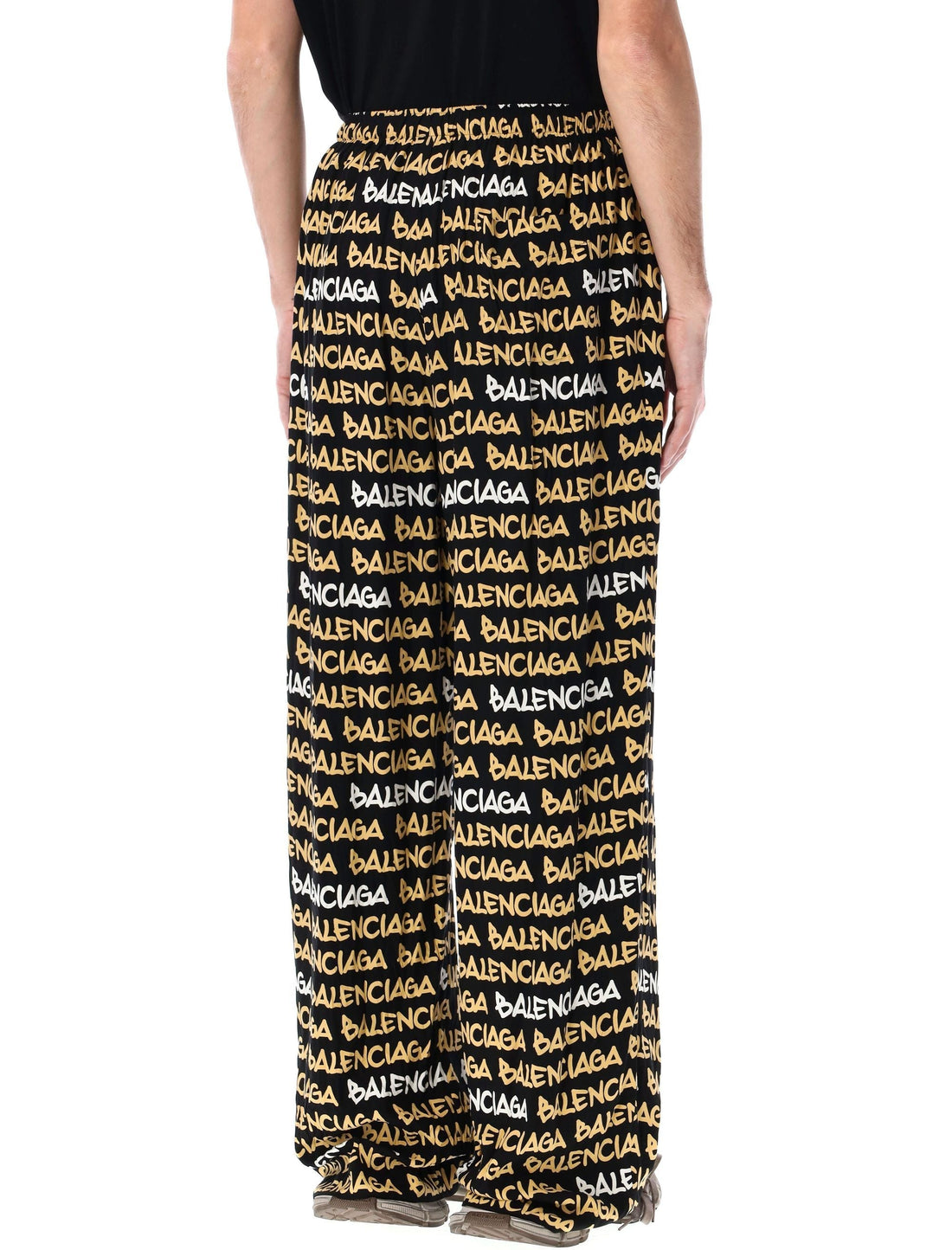 BALENCIAGA Allover Logo Oversized Pants - Size 48