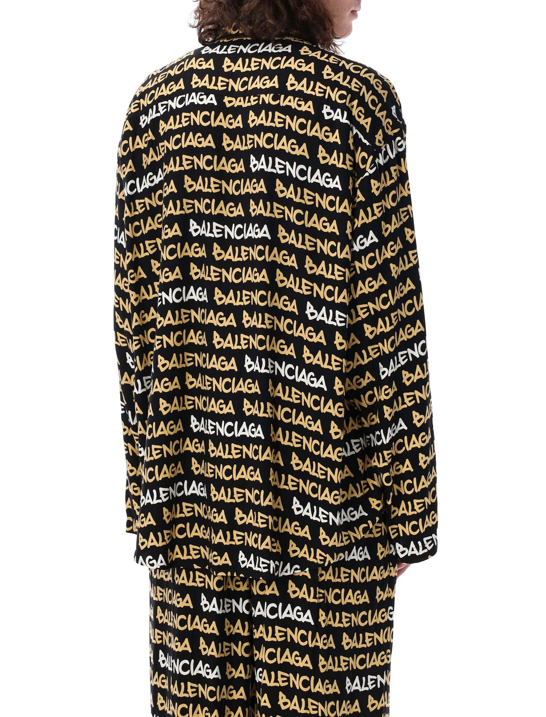 BALENCIAGA Oversized Allover Logo Shirt