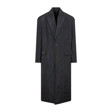 BALENCIAGA Checkered Long Raincoat for Men