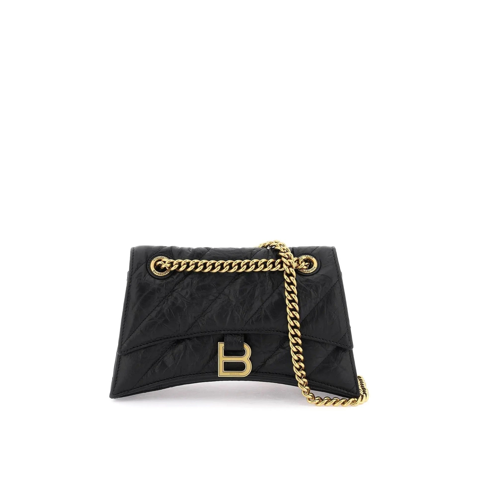 BALENCIAGA Chic Mini Crush Shoulder Handbag