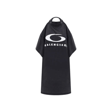 BALENCIAGA Icon Print T-shirt Dress with Open Back