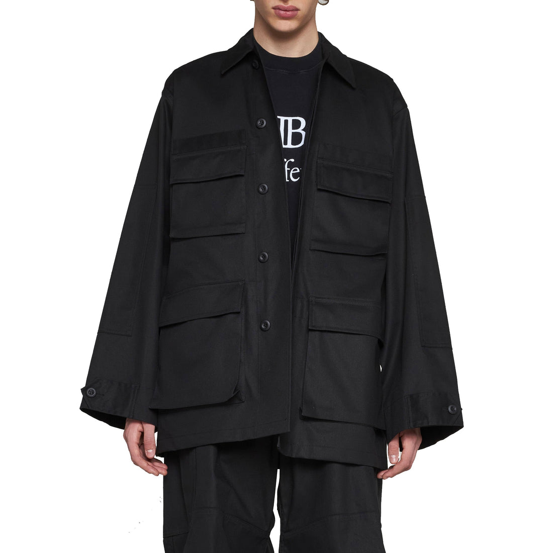 BALENCIAGA Multi-Pocket Cargo Shirt Jacket - Size 2