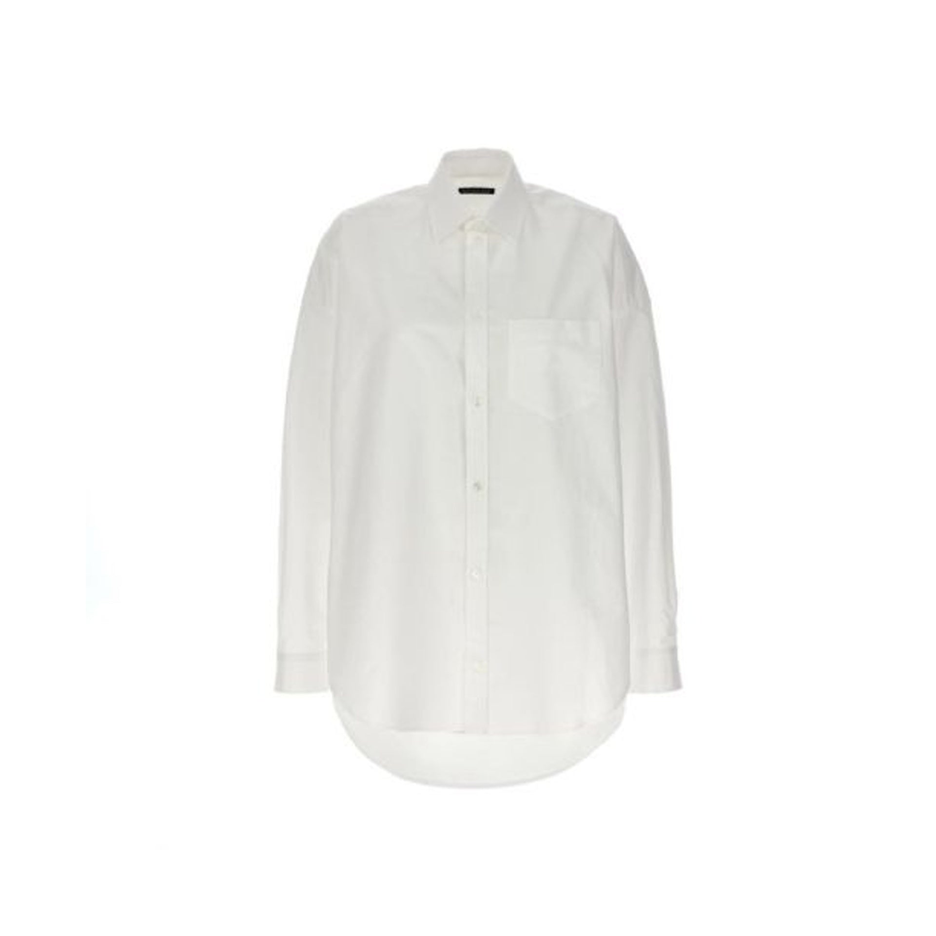 BALENCIAGA Oversize Shirt - Essential White Design