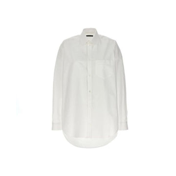 BALENCIAGA Oversize Shirt - Essential White Design