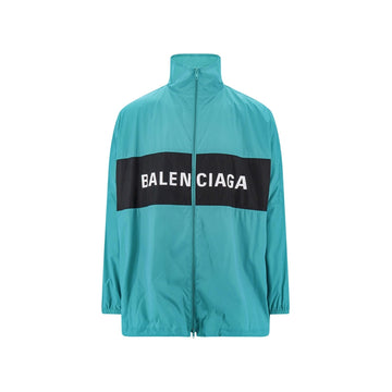 BALENCIAGA Men's Windbreaker Logo Jacket