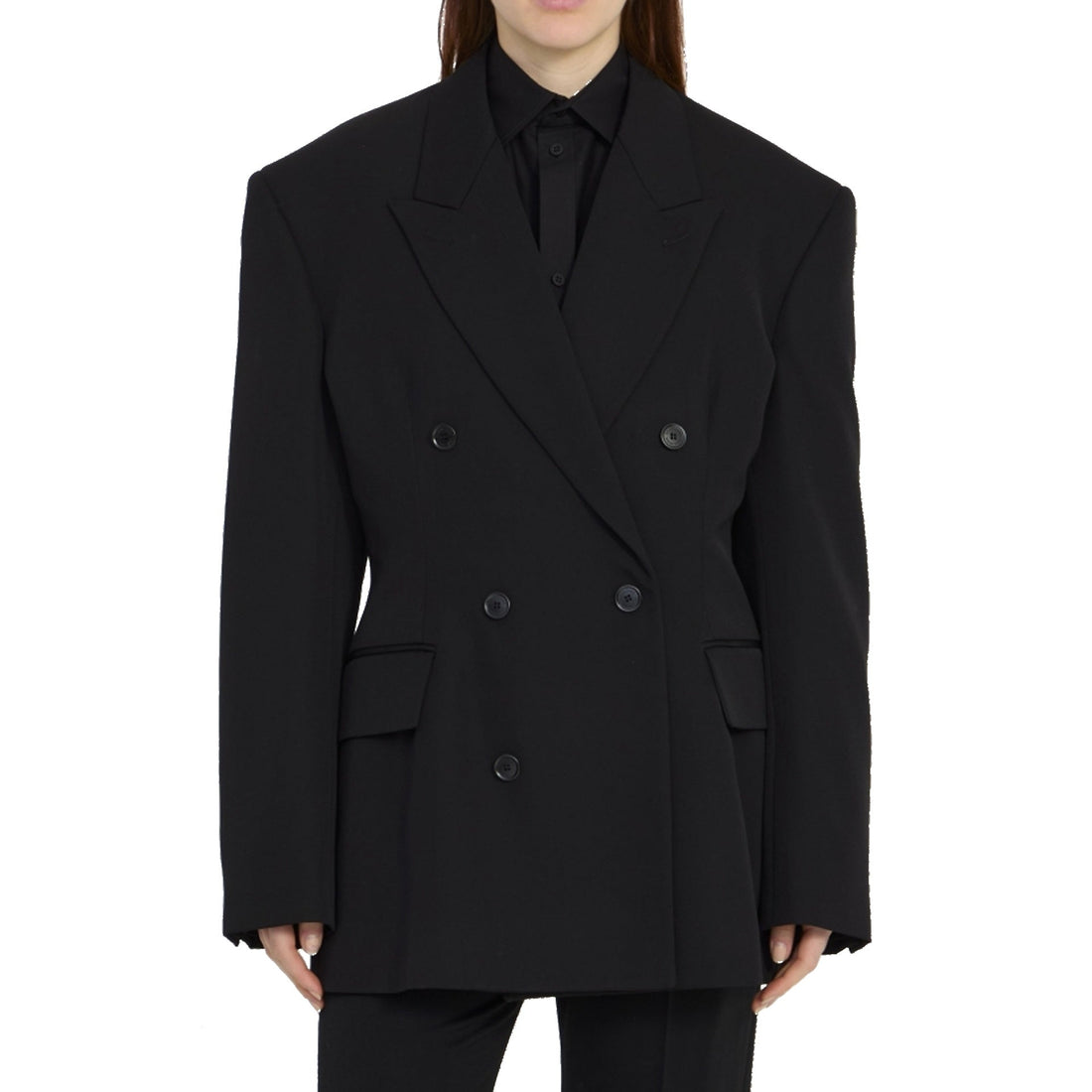 BALENCIAGA Chic Slim Fit Wool Jacket for Women