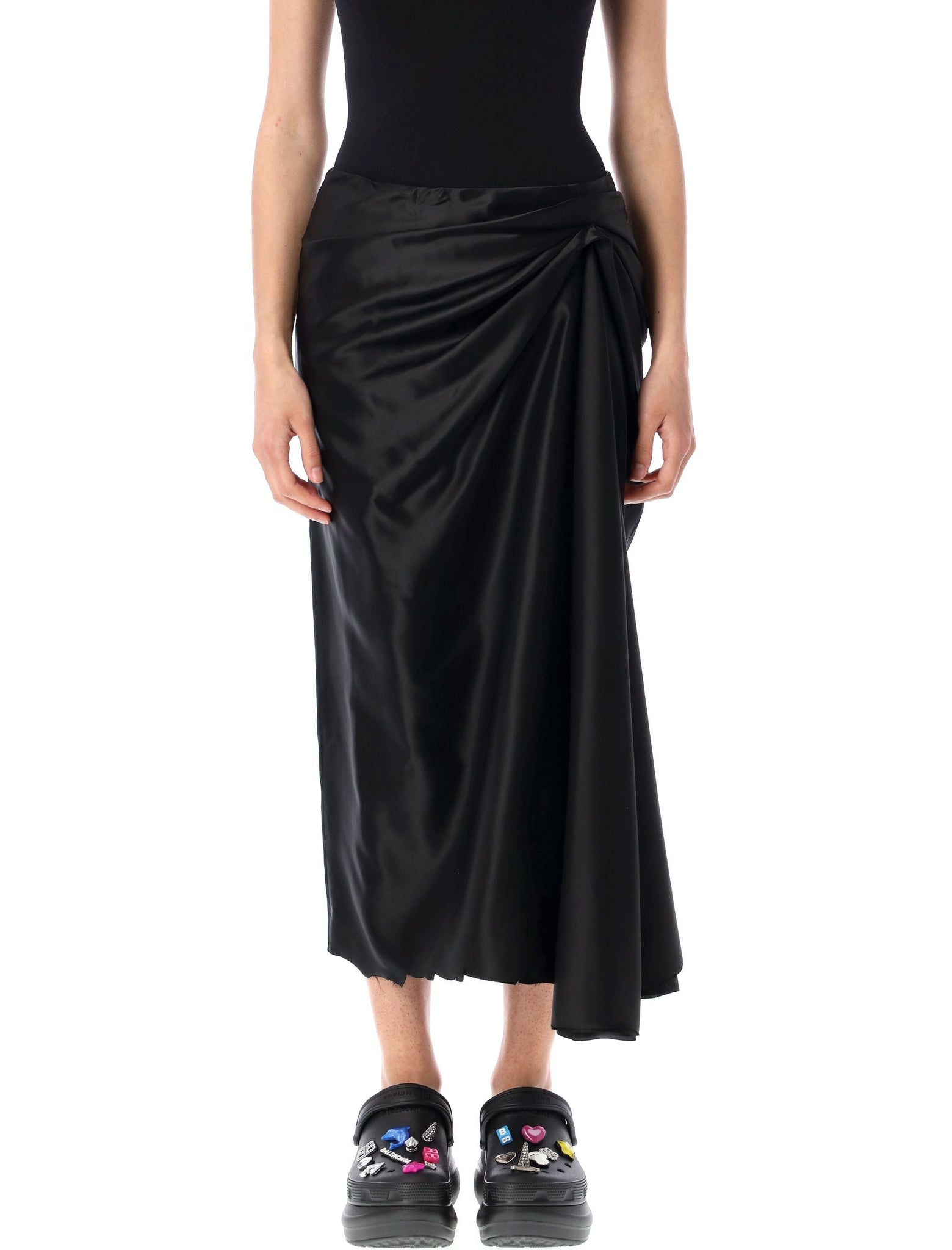 BALENCIAGA Draped Midi Skirt - Size 36