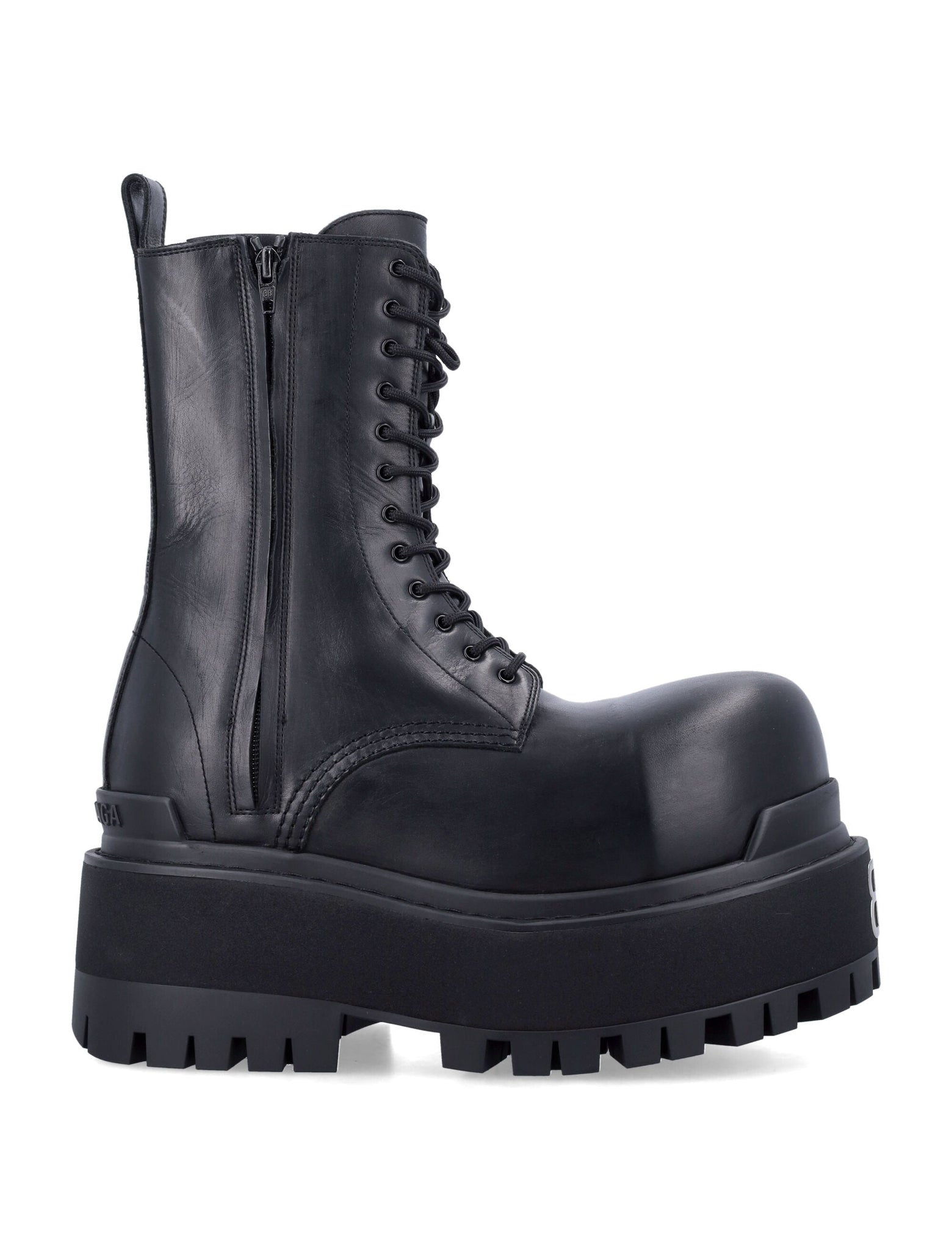 BALENCIAGA Giant Platform Boots with Worn-Out Effect