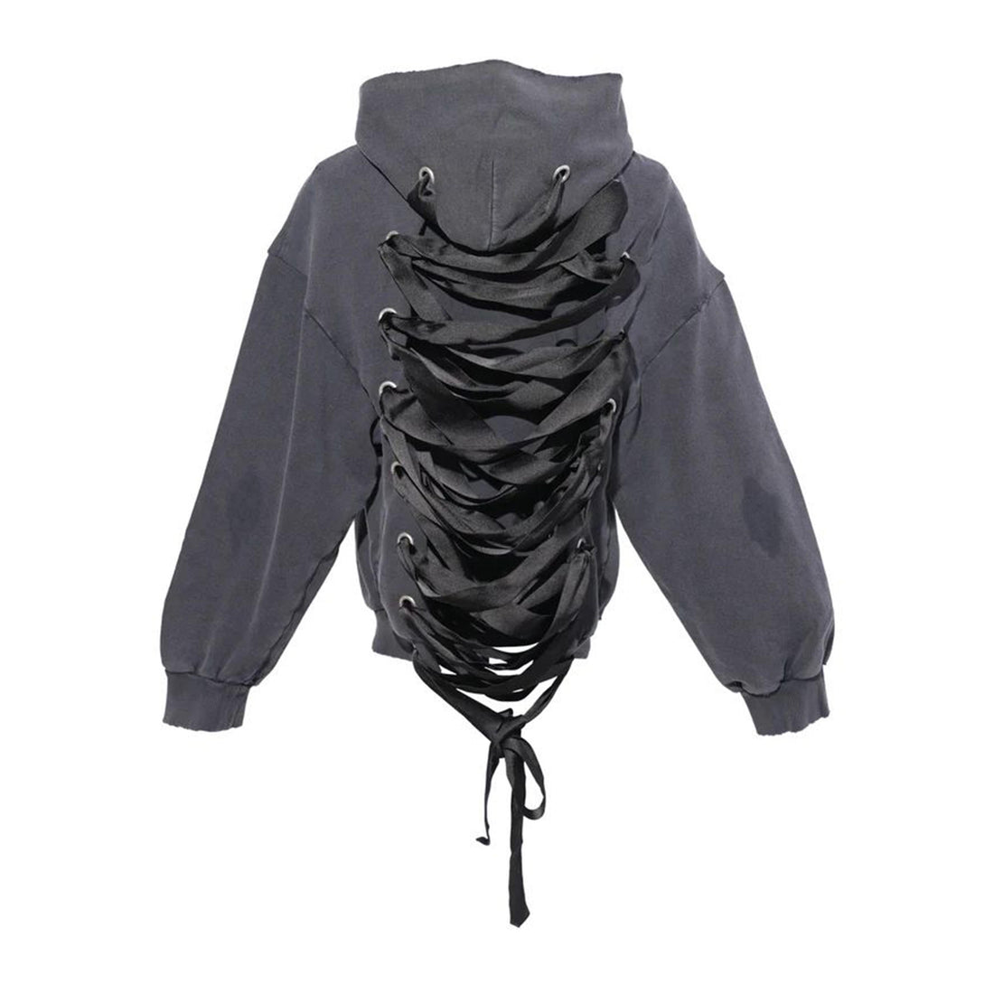 BALENCIAGA Lace-up Zip-up Hoodie for Women