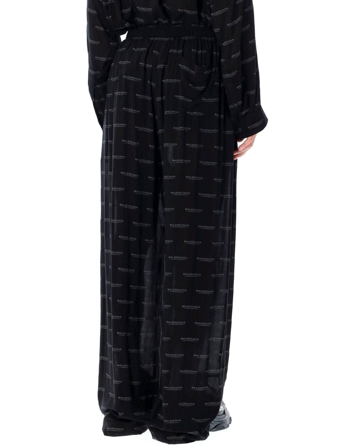 BALENCIAGA Logo Pyjama Pants - Wide Leg, Size 50