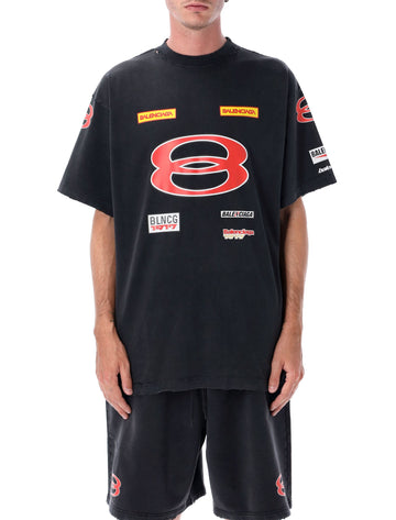 BALENCIAGA Oversized Sponsor Logo T-Shirt - Size 2