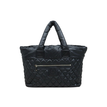 Very Good ( Rank A)? CHANEL Down Tote Bag  Black Made in 2009-2010Year ?25070106