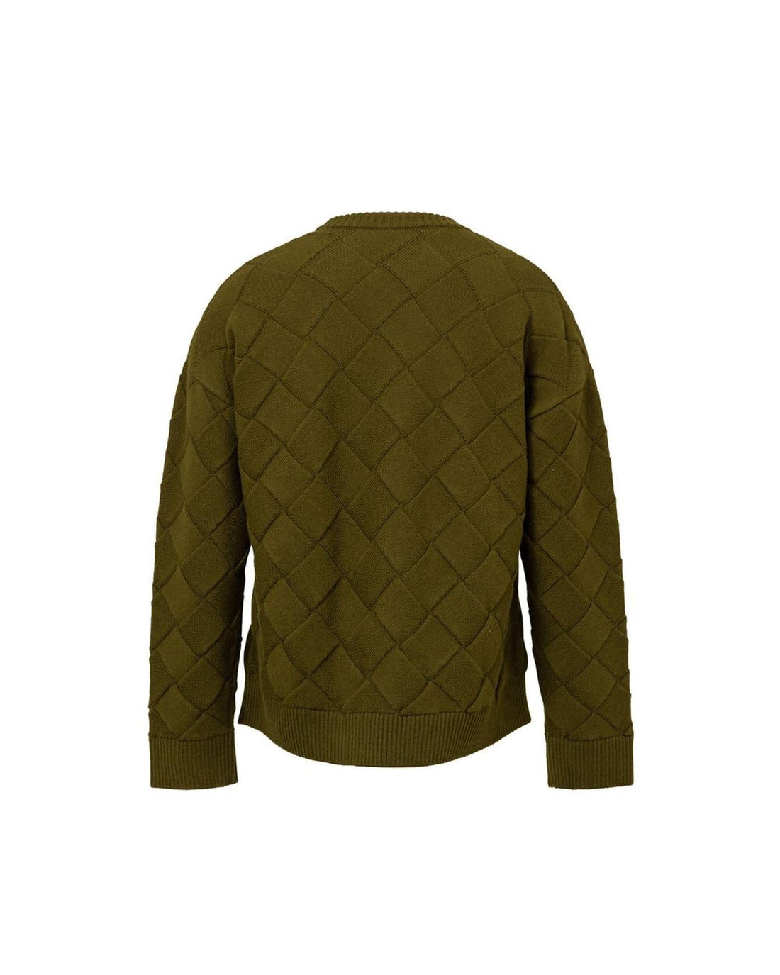 Bottega Veneta Diamond Knit Pullover Sweater Men Green