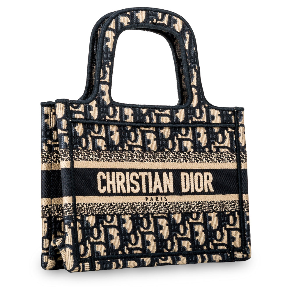 Christian Dior Mini Book Tote Oblique Canvas