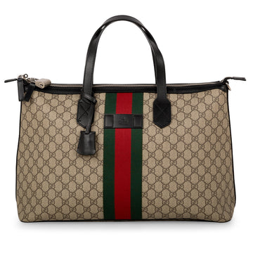Gucci GG Supreme Canvas Carryall Boston Bag