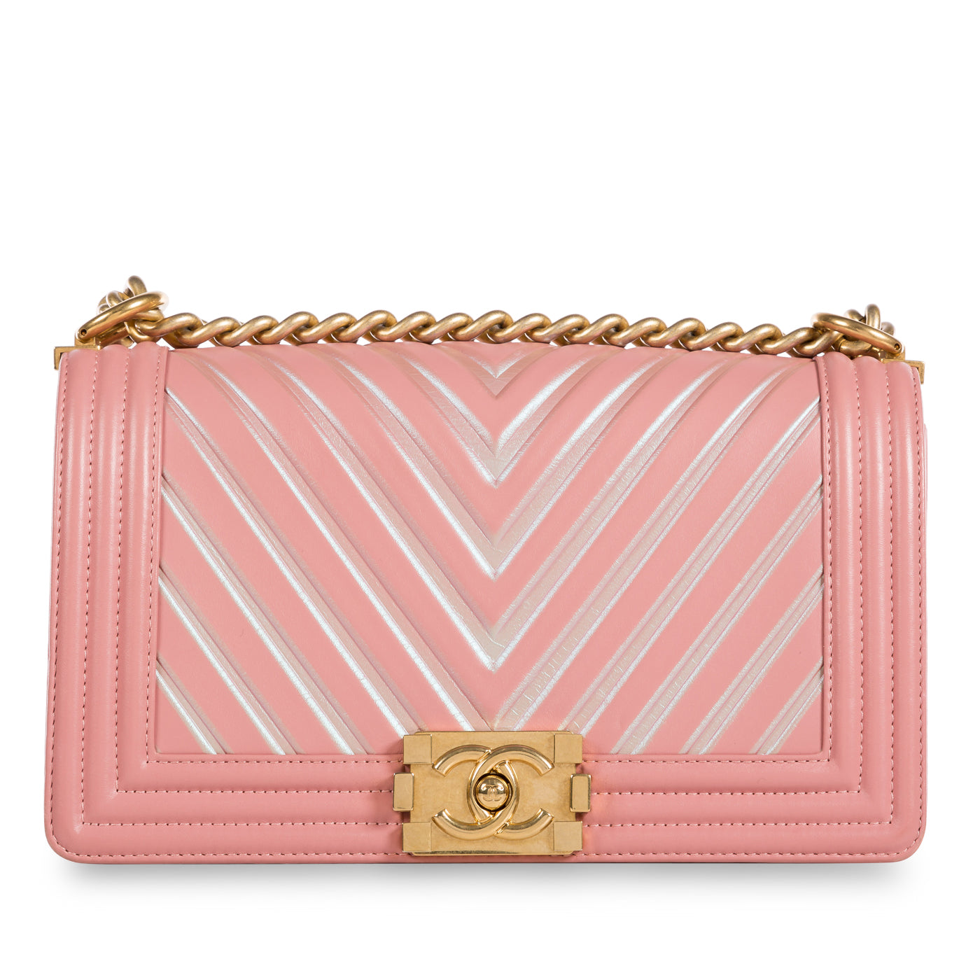 Chanel Iridescent Chevron Boy Bag Medium