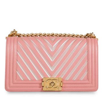 Chanel Iridescent Chevron Boy Bag Medium