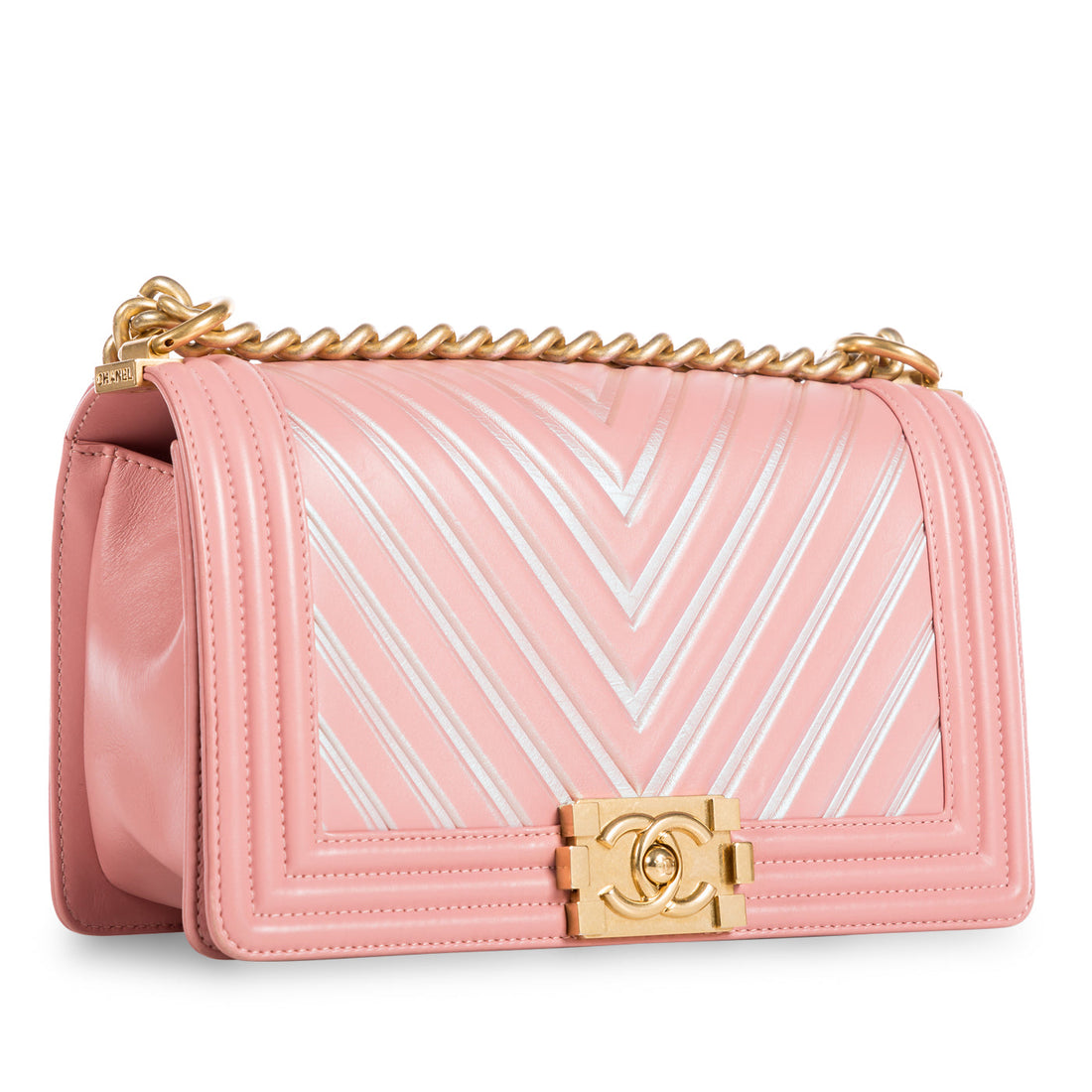 Chanel Iridescent Chevron Boy Bag Medium