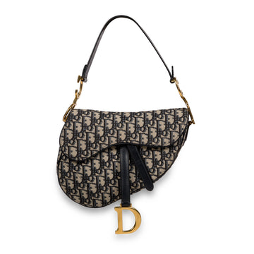 Christian Dior Saddle Bag with Embroidered Strap