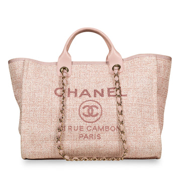 Chanel Deauville Tote Mixed Fabrics