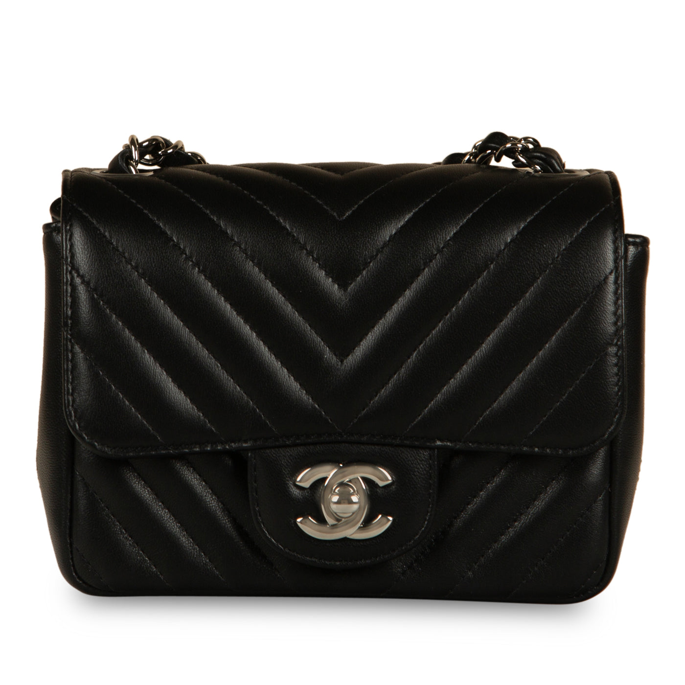 Chanel Classic Flap Bag Mini Square Chevron