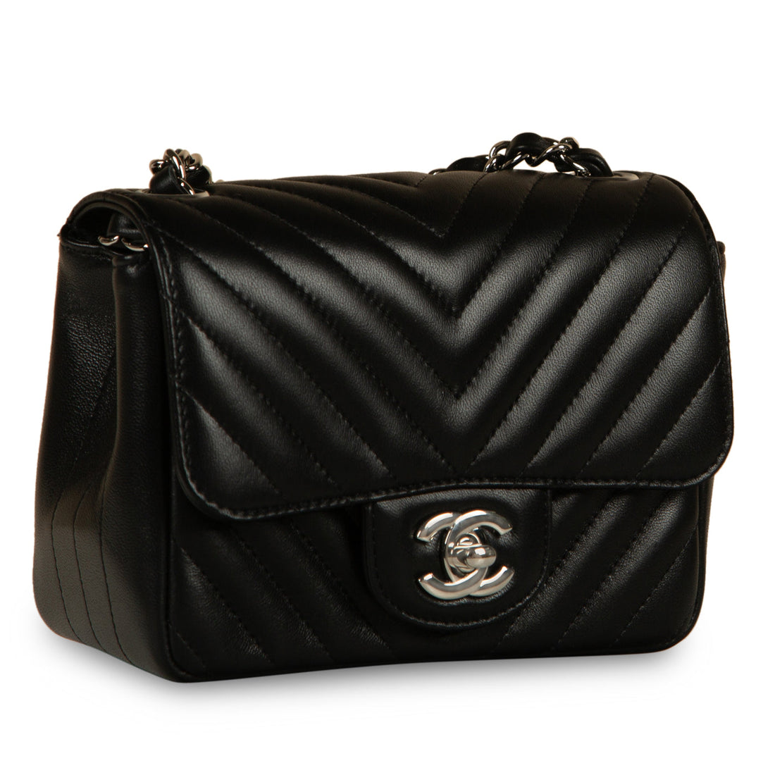 Chanel Classic Flap Bag Mini Square Chevron