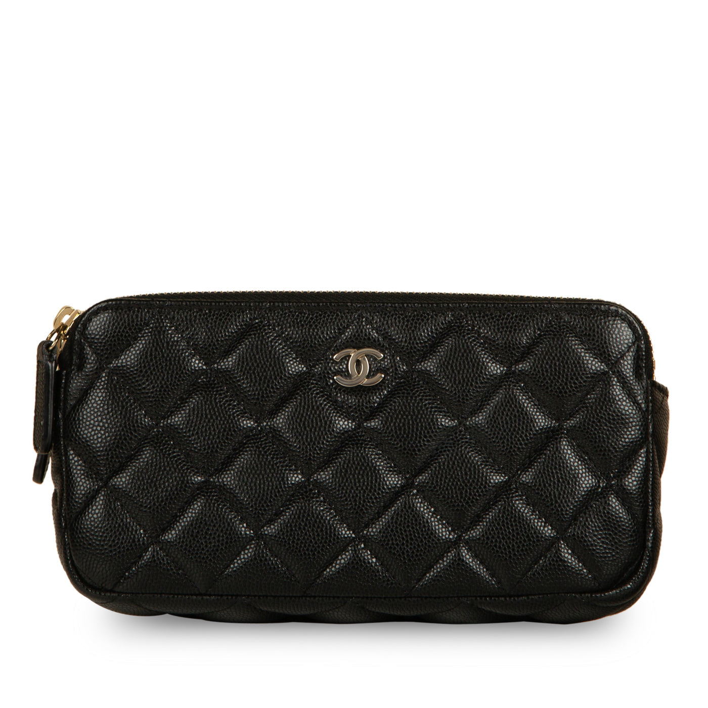 Chanel Double Zip Clutch on Chain