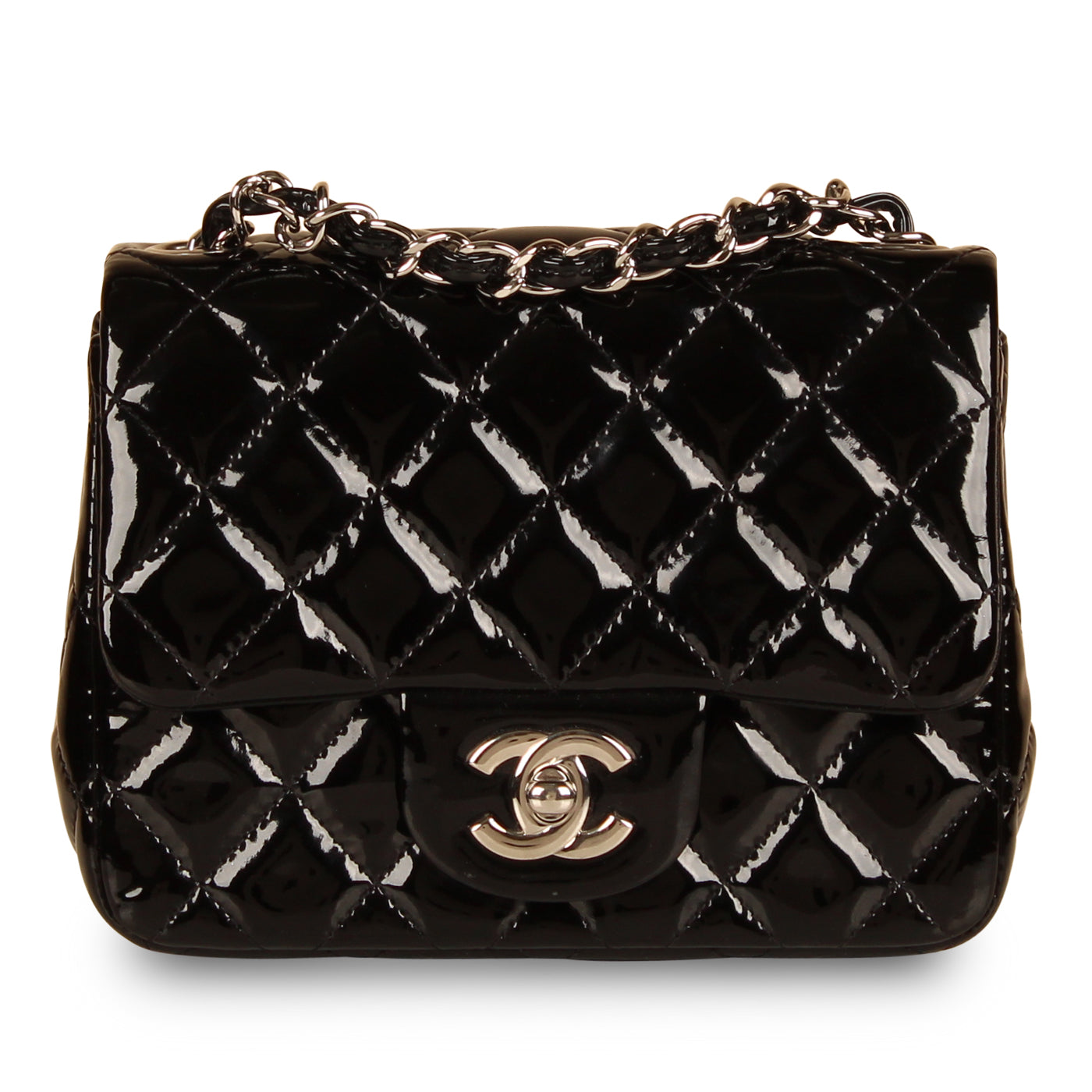 Chanel Classic Flap Bag Mini Square Patent