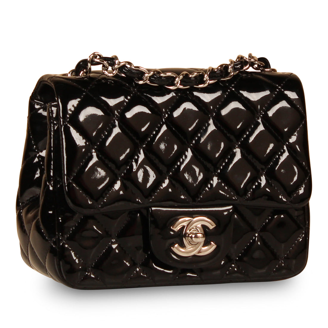 Chanel Classic Flap Bag Mini Square Patent
