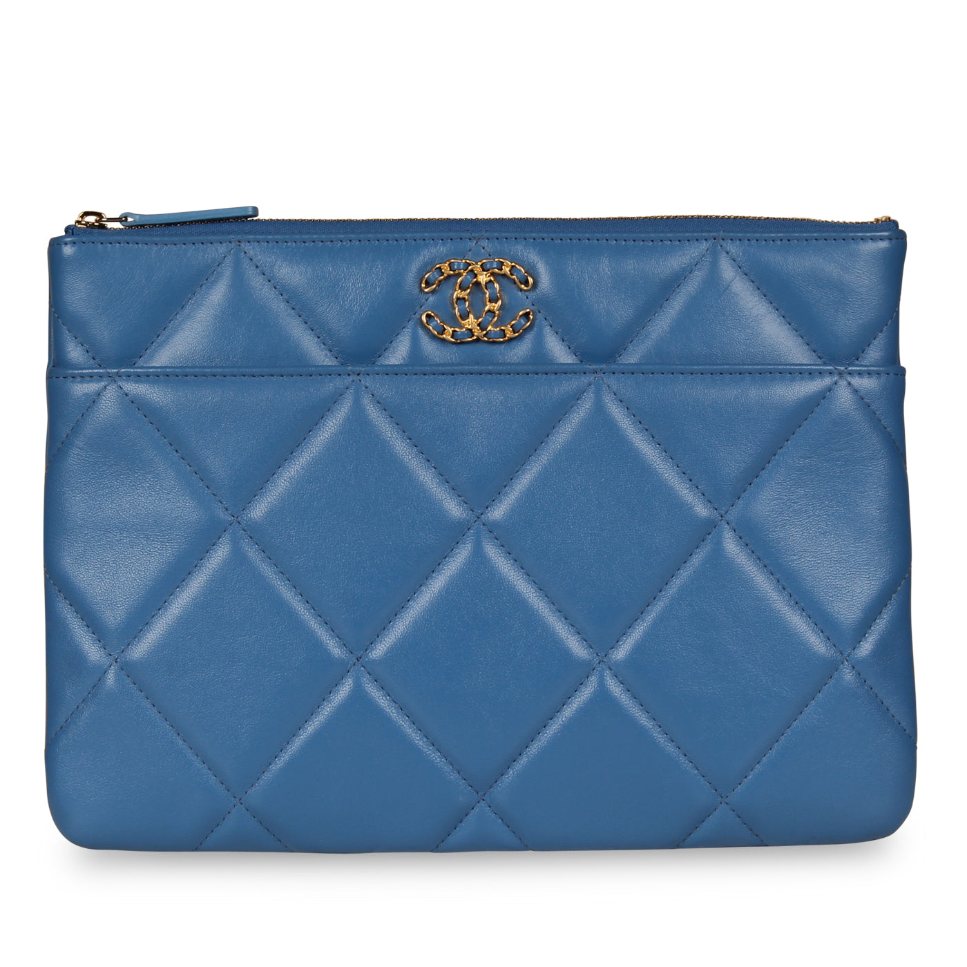 Chanel 19 Flap Clutch Royal Blue
