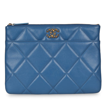 Chanel 19 Flap Clutch Royal Blue