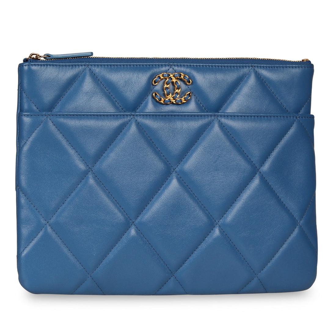 Chanel 19 Flap Clutch Royal Blue