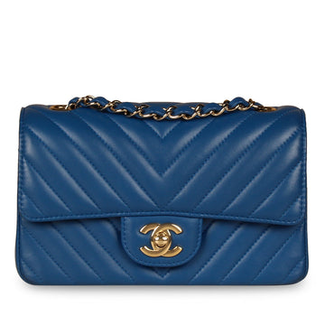 Chanel Classic Flap Bag Mini Rectangular Blue