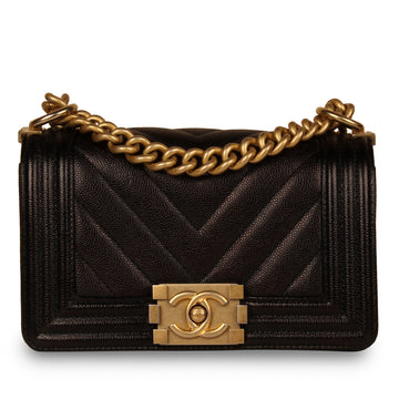 Chanel Boy Bag Small Black Caviar
