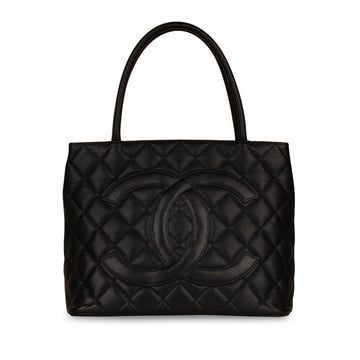 Chanel Vintage Medallion Tote Black