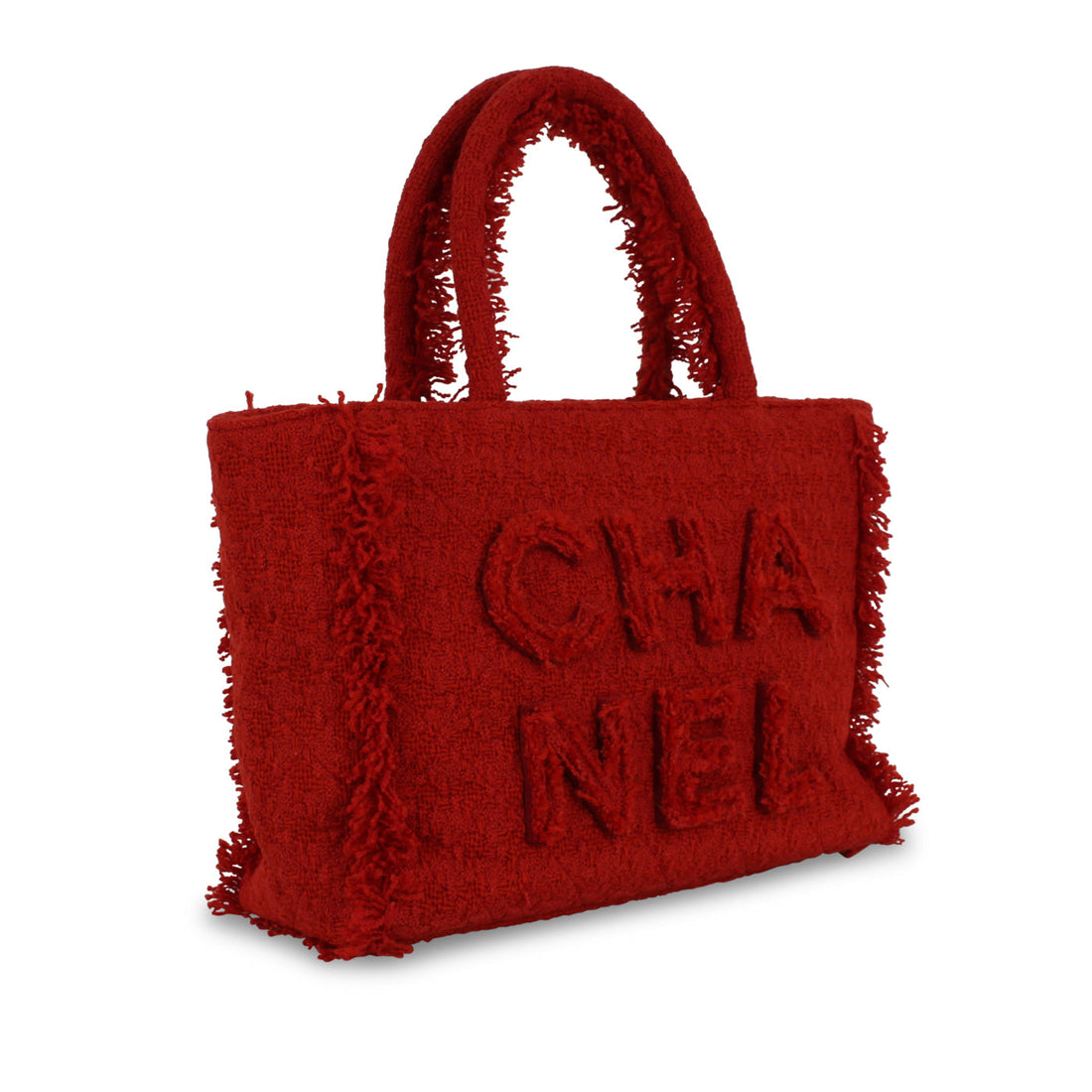 Chanel Shopper Tote Red Tweed