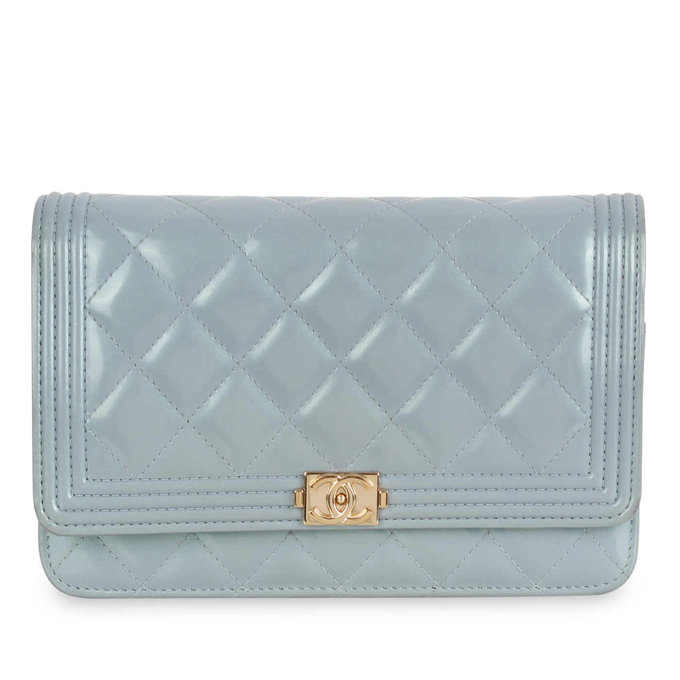 Chanel Boy WOC Blue Patent