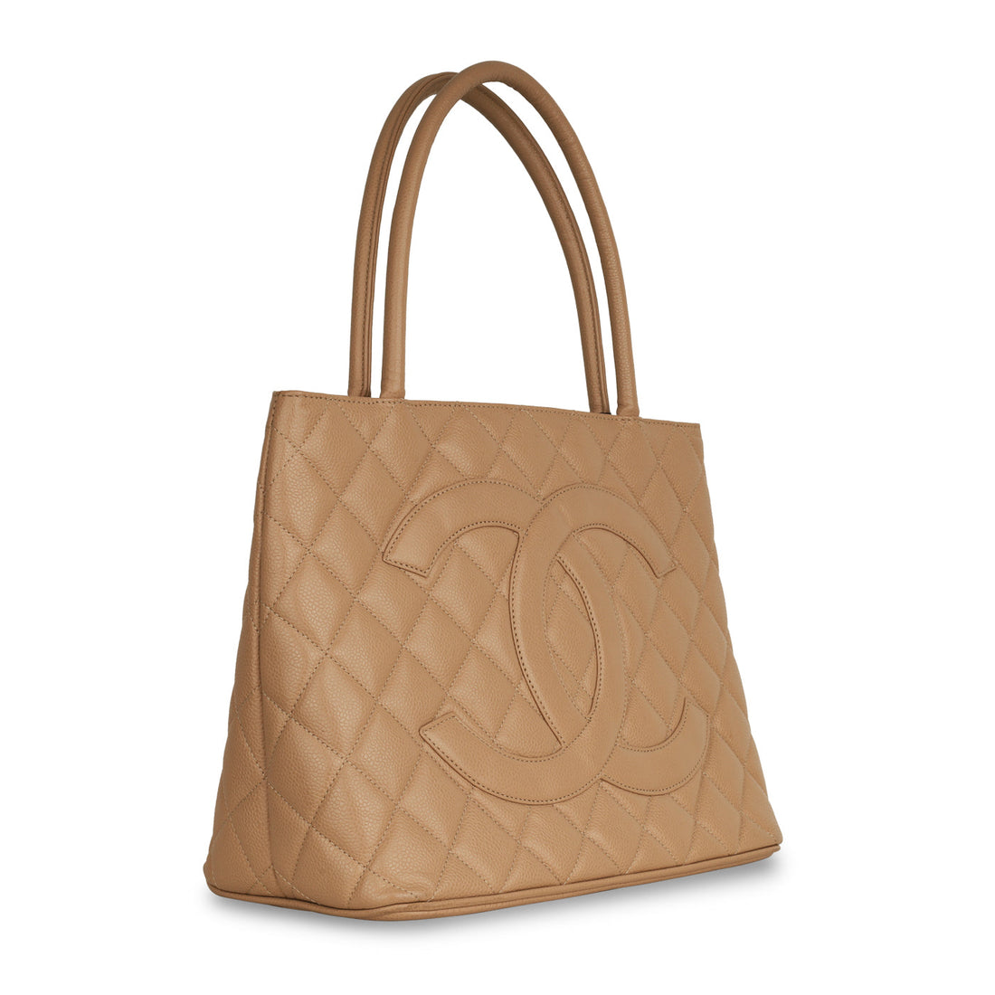 Chanel Vintage Medallion Tote Beige