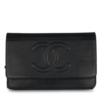 Chanel CC Wallet on Chain Black