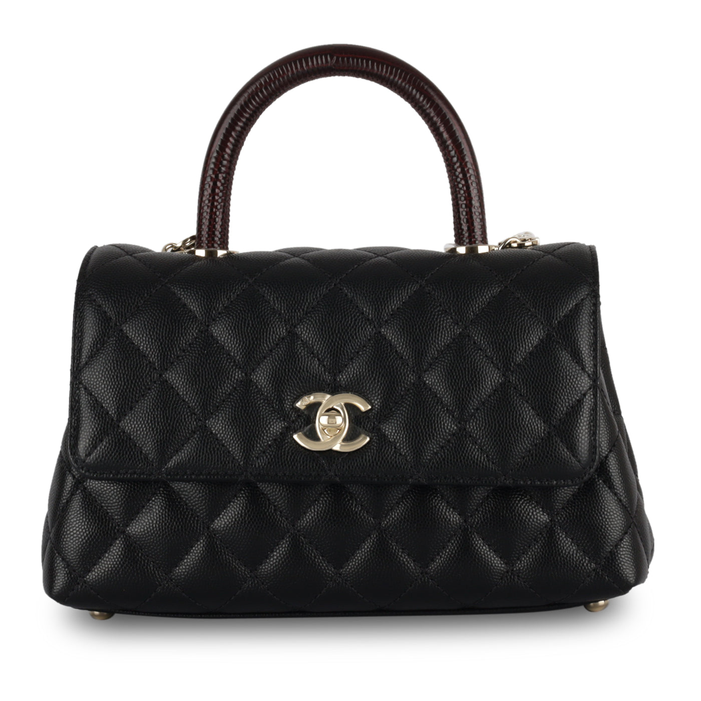Chanel Small Coco Handle Lizard Handle