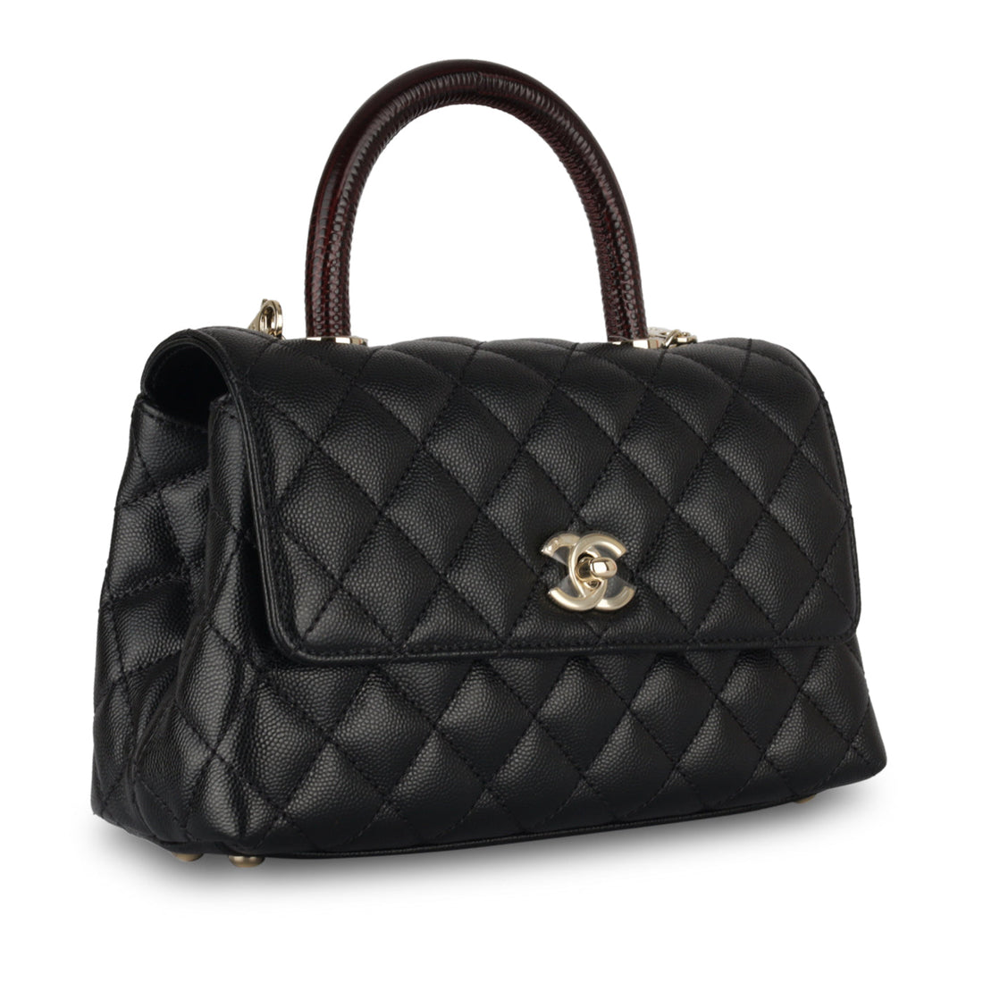 Chanel Small Coco Handle Lizard Handle