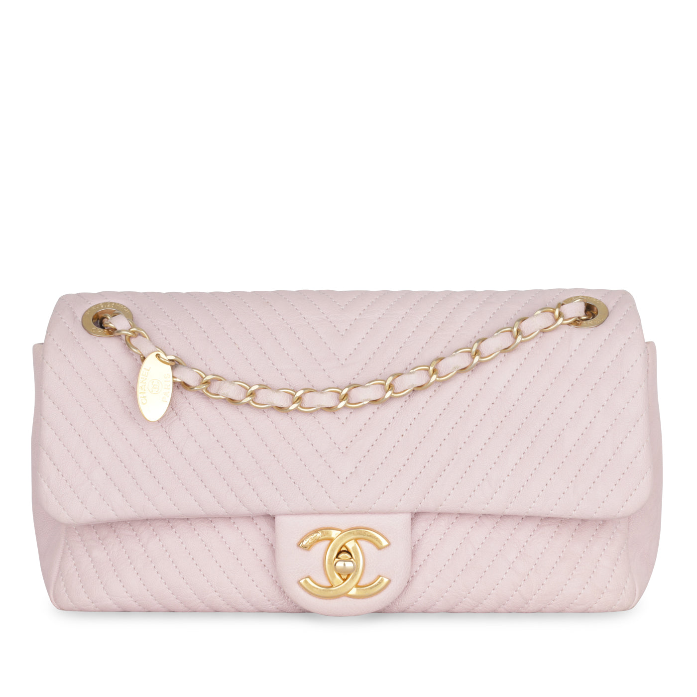 Chanel Chevron Surpique Flap Bag