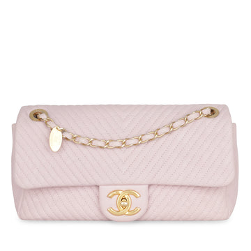 Chanel Chevron Surpique Flap Bag