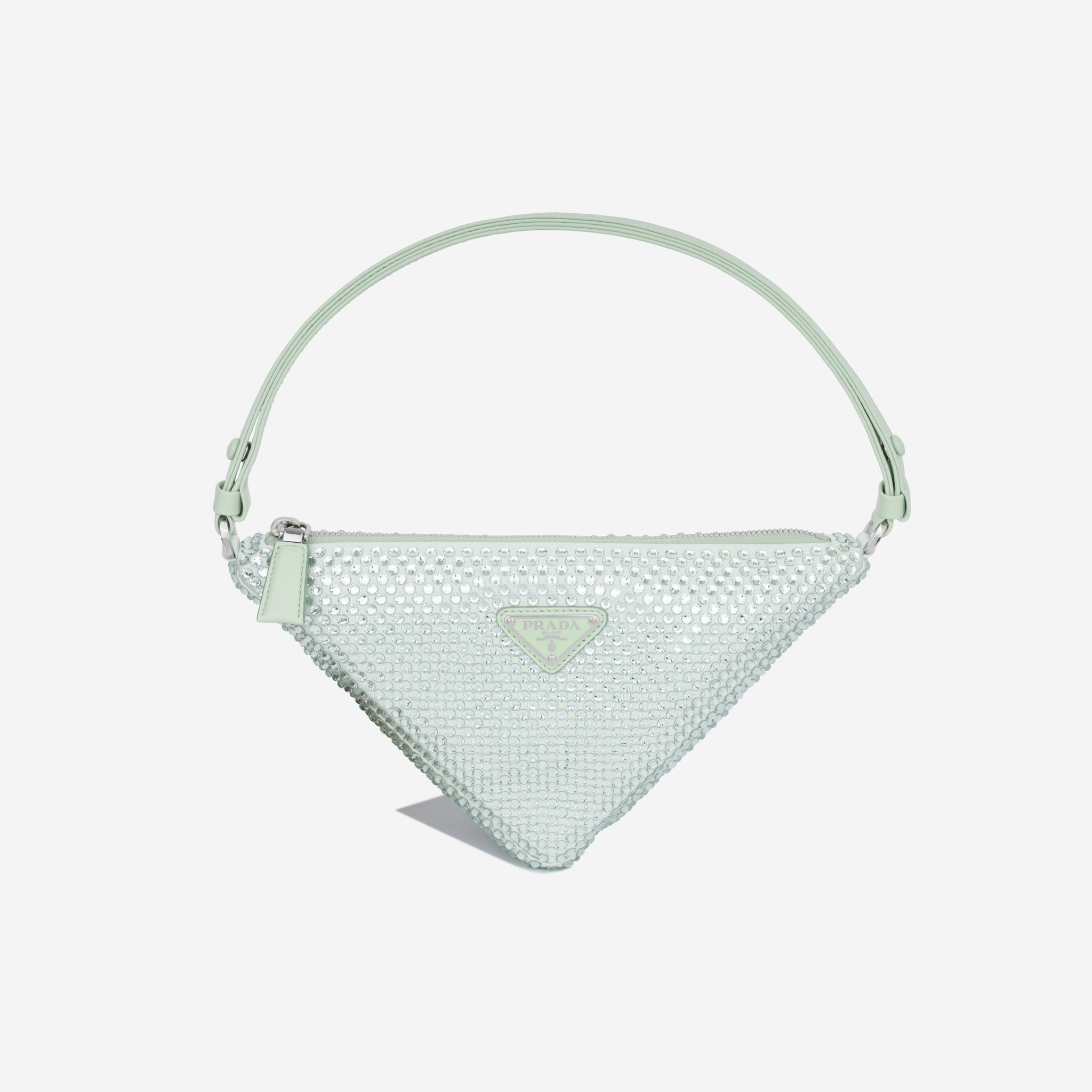 Prada Crystal Studded Satin Pouch