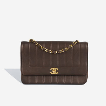 Chanel Vertical Flap Bag Metallic Bronze