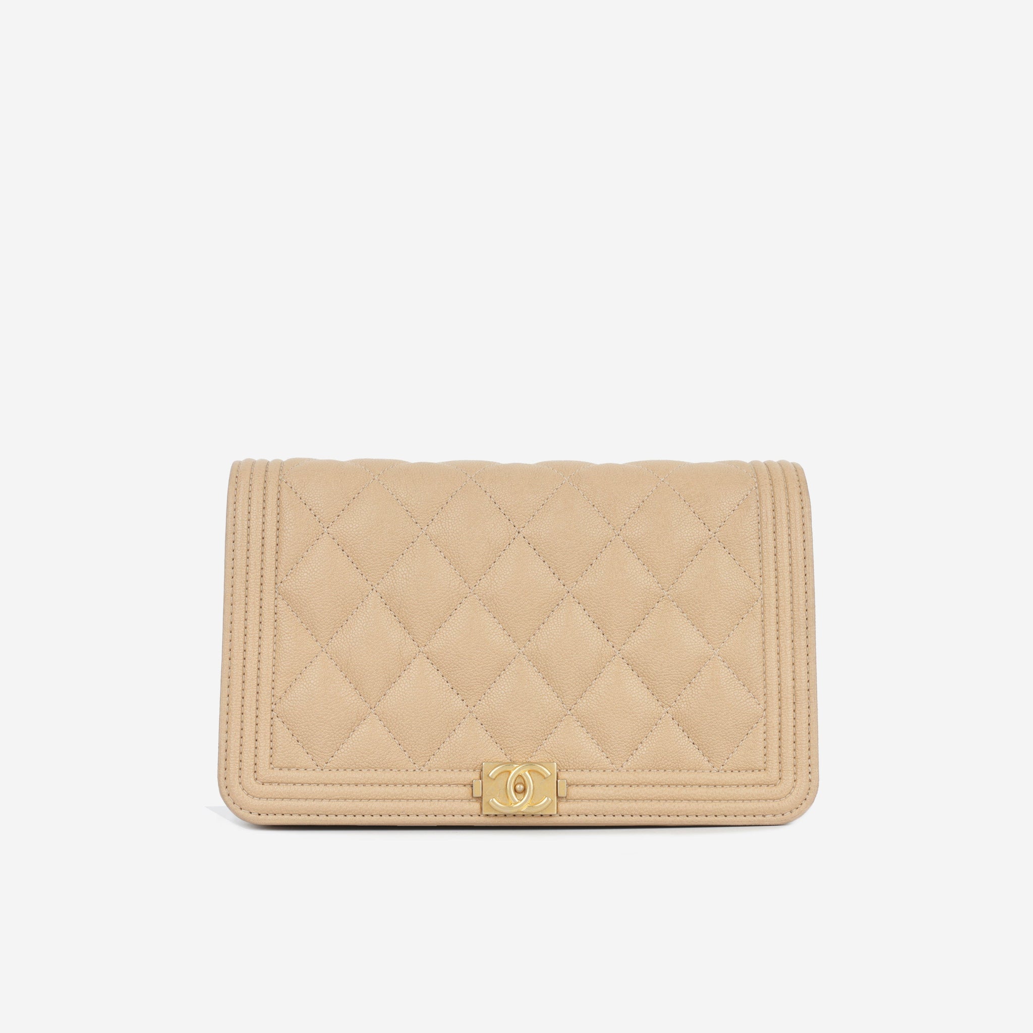 Chanel Boy WOC Beige Caviar