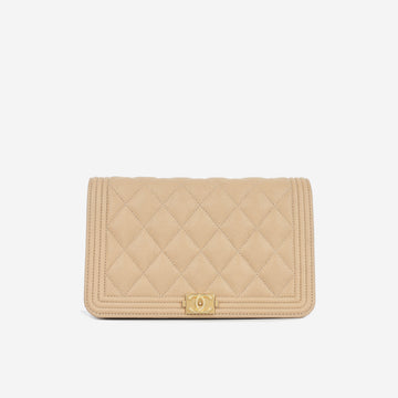 Chanel Boy WOC Beige Caviar
